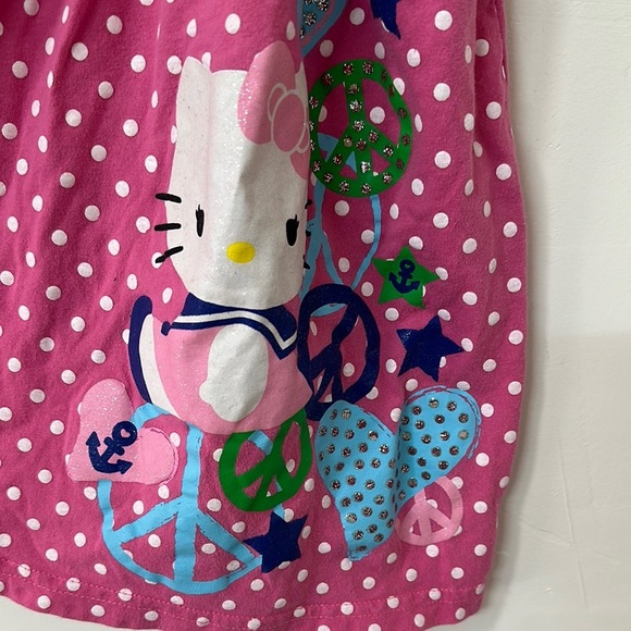 Hello Kitty Pink Smocked Sundress Sleeveless Casual - Picture 2 of 3
